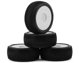 Picture of TZO Tires 501 1/8 Buggy Pre-Glued Tire Set (White) (4) (Soft)