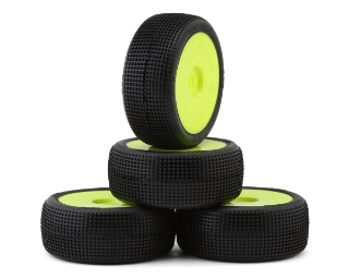 Picture of TZO Tires 402 1/8 Buggy Non-Glued Tire Set (Yellow) (4) (Supreme Clay)