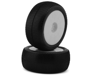 Picture of TZO Tires 202 1/8 Truggy Pre-Glued Tire Set (White) (2) (Super Clay)