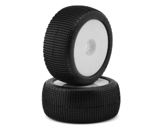 Picture of TZO Tires 402 1/8 Truggy Pre-Glued Tire Set (White) (2) (Ultra Soft)