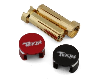 Picture of Tekin Aluminum Low Profile Heatsink Bullet Plugs w/5mm Bullets (Black/Red)
