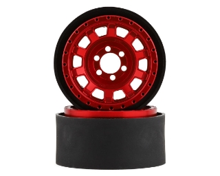 Picture of Vanquish Products KMC KM236 Tank 2.2" Beadlock Crawler Wheels (Red) (2)