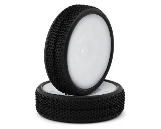 Picture of Pro-Motion Viper 2.2" 2WD Front LP Carpet 1/10 Pre-Mounted Buggy Tires (White)