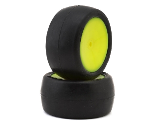 Picture of Pro-Motion Slicks 2.2'' Rear 1/10 Buggy Pre-Mount Tires (Yellow) (2) (Clay)