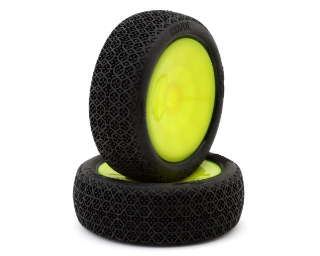 Picture of Pro-Motion Havoc 2.2" 1/10 2WD Pre-Mounted Front Buggy Tires (Yellow) (2)