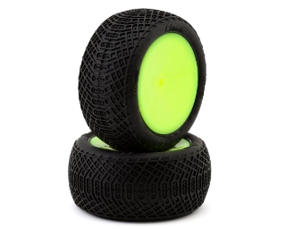Picture of Pro-Motion Corsair 2.2" 1/10 Pre-Mounted Rear Buggy Tires (Yellow) (2) (T1)