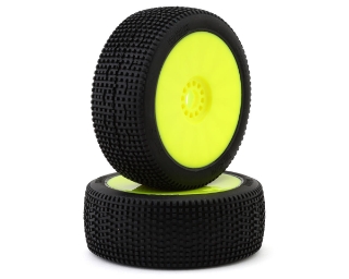 Picture of Pro-Motion Spitfire 1/8 Buggy Pre-Mount Tires (Yellow) (2) (Soft - Long Wear)