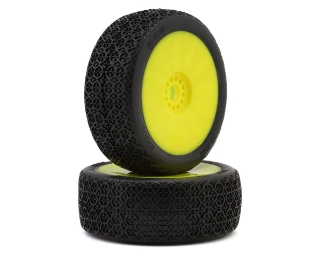 Picture of Pro-Motion Havoc 1/8 Buggy Pre-Mount Tires (Yellow) (2) (Soft - Long Wear)