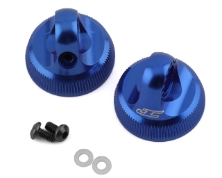 Picture of JConcepts Team Associated Fin Aluminum 13mm Shock Cap (Blue) (2)