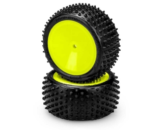 Picture of JConcepts Drop Step 2.2" Pre-Mounted Rear Buggy Carpet Tires (Yellow) (2) (Pink)