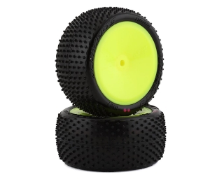 Picture of JConcepts Nessi 2.2" Pre-Mounted Rear Buggy Carpet Tires (Yellow) (2) (Pink)