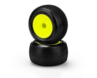 Picture of JConcepts Fuzz Bite 2.2" Pre-Mounted Stadium Truck Tires (Yellow) (2) (Pink)