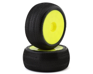 Picture of JConcepts Relapse 4.0" Pre-Mounted 1/8 Truggy Tires (2) (Yellow) (Green)