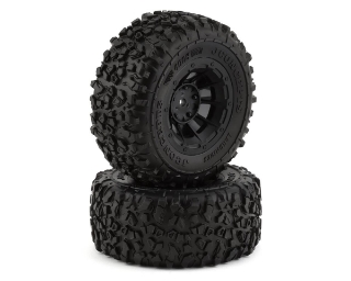 Picture of JConcepts Pre-Mounted Landmines SC Tires w/Hazard Wheels (2) (Yellow)