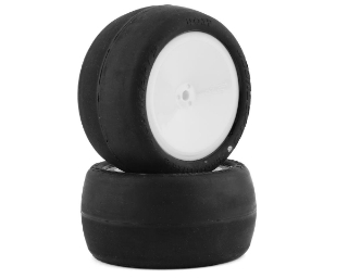 Picture of JConcepts Smoothie 2 2.2" Pre-Mounted Rear Buggy Tires (White) (2) (Silver)