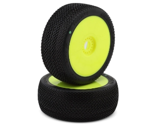 Picture of JConcepts Relapse Pre-Mounted 1/8th Buggy Tires (Yellow) (2) (Green)