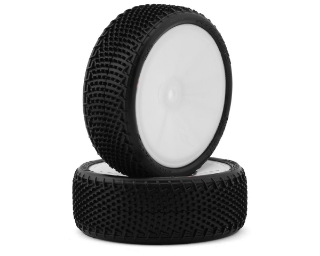 Picture of JConcepts Fuzz Bite LP Wide 2.2" Pre-Mounted 2WD Front Buggy Carpet Tires (Pink)