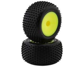 Picture of JConcepts 2.2" Drop Step Pre-Mounted 1/10 Stadium Truck Tires (Yellow) (2)