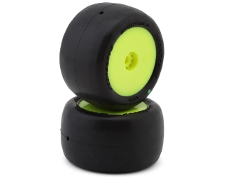 Picture of JConcepts Mini-B/Mini-T Smoothie 2 Pre-Mounted Rear Tires (Yellow) (2) (Green)