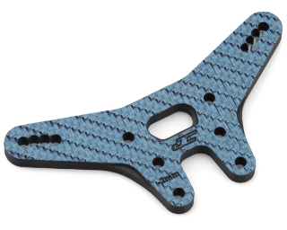 Picture of JConcepts RC10B7 Carbon Fiber Rear Shock Tower (Blue) (-2mm)