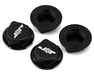 Picture of J&T Bearing Co. Aluminum 17mm Serrated Wheel Nuts (Black) (4)