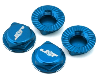 Picture of J&T Bearing Co. Aluminum 17mm Serrated Wheel Nuts (Light Blue) (4)