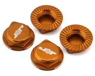 Picture of J&T Bearing Co. Aluminum 17mm Serrated Wheel Nuts (Orange) (4)