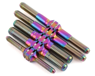 Picture of J&T Bearing Co. Mugen MBX8/MBX8R Titanium "Milled" Turnbuckle Kit (Oil Slick)