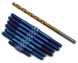 Picture of J&T Bearing Co. Schumacher L1R Titanium "Milled'' XD Turnbuckles Set (Blue)