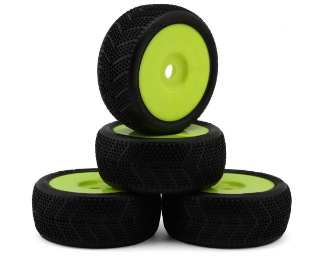 Picture of TZO Tires 400 1/8 Buggy Pre-Glued Tire Set (Yellow) (4) (Super Soft)