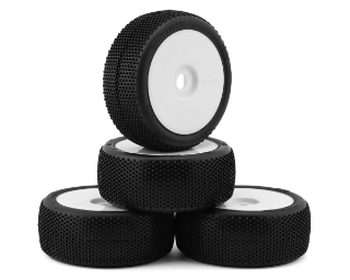 Picture of TZO Tires 202 1/8 Buggy Non-Glued Tire Set (White) (4) (Super Clay)