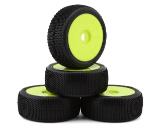 Picture of TZO Tires 202 1/8 Buggy Pre-Glued Tire Set (Yellow) (4) (Super Clay)