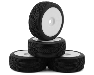 Picture of TZO Tires 401 1/8 Buggy Non-Glued Tire Set (White) (4) (Ultra Clay)