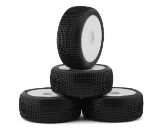 Picture of TZO Tires 402 1/8 Buggy Non-Glued Tire Set (White) (4) (Super Clay)