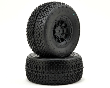 Picture of JConcepts Goose Bumps Pre-Mounted SC Tires (Hazard) +3mm Wheel (2) (SC5) (Green) w/12mm Hex