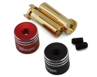 Picture of Tekin Aluminum XL Heatsink Bullet Plugs w/5mm Bullets (Black/Red)