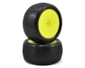 Picture of AKA "EVO" Typo 2.4" Rear Buggy Pre-Mounted Tires (2) (Yellow) w/12mm Hex