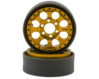 Picture of Vanquish Products KMC KM237 Riot 1.9" Beadlock Crawler Wheels (Gold) (2)