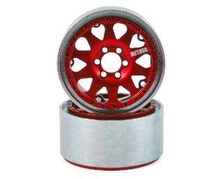 Picture of Vanquish Products Method 101 2.2 Aluminum Beadlock Crawler Wheel (2-Red/Black)