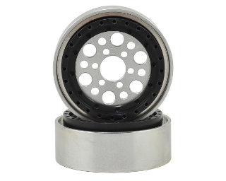 Picture of Vanquish Products OMF Outlaw II 1.9" Beadlock Wheels (2) (Clear/Black)