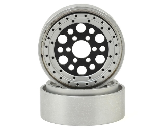 Picture of Vanquish Products OMF Outlaw II 1.9" Beadlock Wheels (Black/Clear) (2)