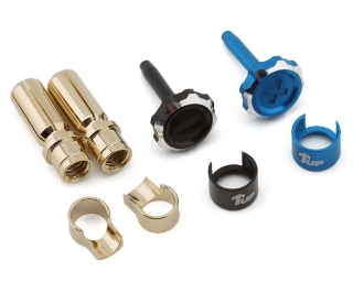 Picture of 1UP Racing "Lockdown" Adjustable Bullet Plug Grips w/5mm Bullets (Blue/Black)