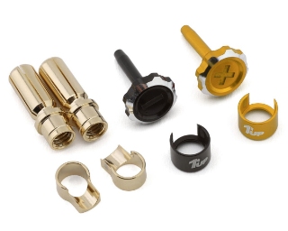 Picture of 1UP Racing "Lockdown" Adjustable Bullet Plug Grips w/5mm Bullets (Gold/Black)