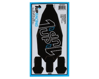 Picture of 1UP Racing TLR 22X 1up Outline Logo Reusable Chassis Protector Sheet (Carbon)