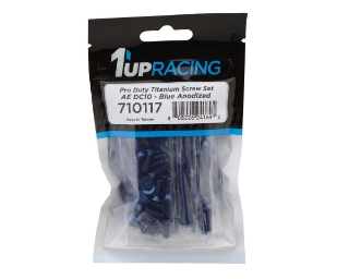 Picture of 1UP Racing Associated DC10 Pro Duty Titanium Complete Screw Set (Blue)