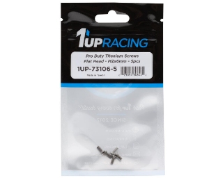 Picture of 1UP Racing Titanium Pro Duty Flat Head Screws (5) (2x6mm)