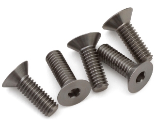 Picture of 1UP Racing M4 Pro Duty Flat Head Titanium Screws (5) (4x12mm)