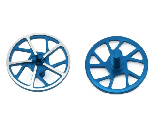 Picture of 1UP Racing Tenfold UltraLite Aluminum Wing Screws (Blue) (2)