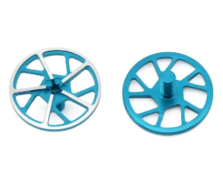 Picture of 1UP Racing Tenfold UltraLite Aluminum Wing Screws (Bright Blue) (2)