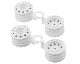 Picture of Tamiya TT-01 Type-E Racing Truck Wheels (White) (4) w/12mm Hex